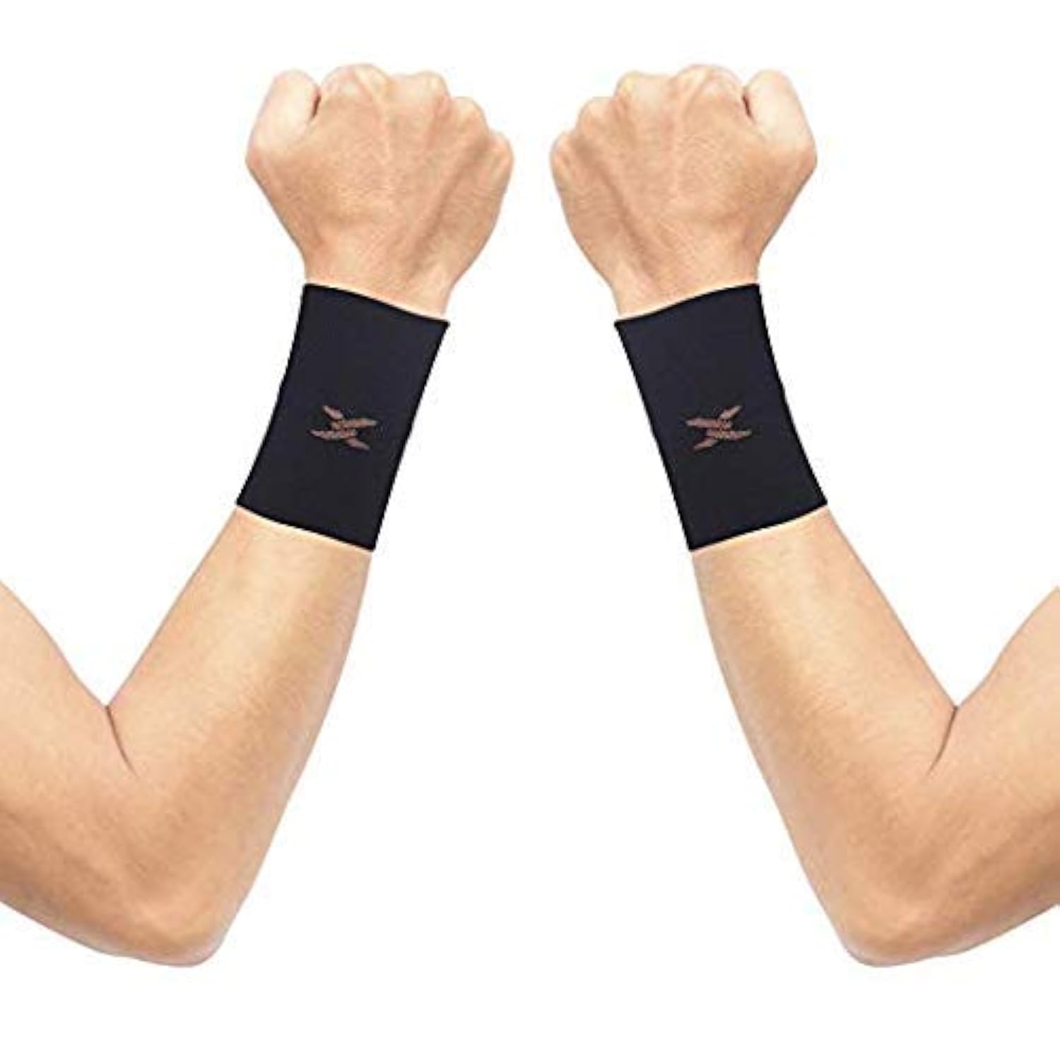 Thx4COPPER Compression Wrist Sleeve-Copper Infused Wrist Support for Men &Women-Improve Circulation and Recovery 1 Pair,Black,S