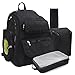 Diaper Bag Backpack Baby Changing Pad Lightweight Large Nappy Travel Backpack Premium Oxford with Stroller Straps for Both Mom & Dad Black
