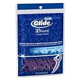 Oral-B Glide 3D White Floss Picks - Radiant Mint 75 Count for 2 Years and Up