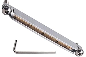 Adjustable Height Bridge Saddles Nut Replacement Upper and Lower Acoustic Guitar Metal Risers Saddles for Acoustic Folk Guita