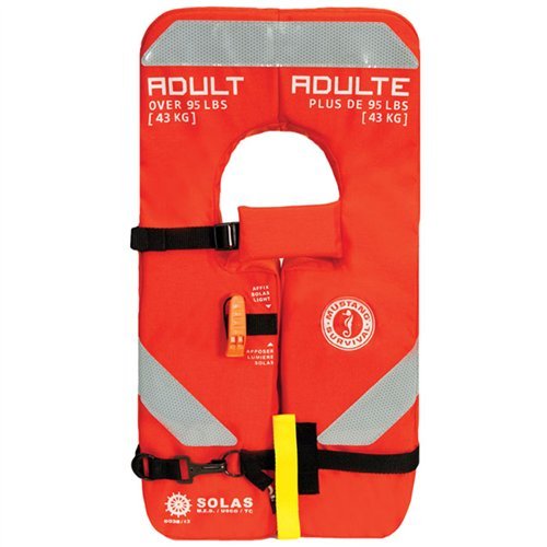 Mustang Survival - 4-One Solas Life Jacket for Adults (Orange - One Size Fits All) Highly Compact, Easy Donning, Excellent in-Water Performance - Thumbnail 4