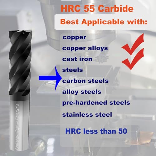 1/2 Inch Ball Nose Carbide End Mill - 4 Flute 30 Degree Helix AlTiN Coated For Steel & Metals