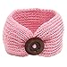 QandSweet Baby Turban Head Wrap Headbands Girl Knitting Button Hairbands