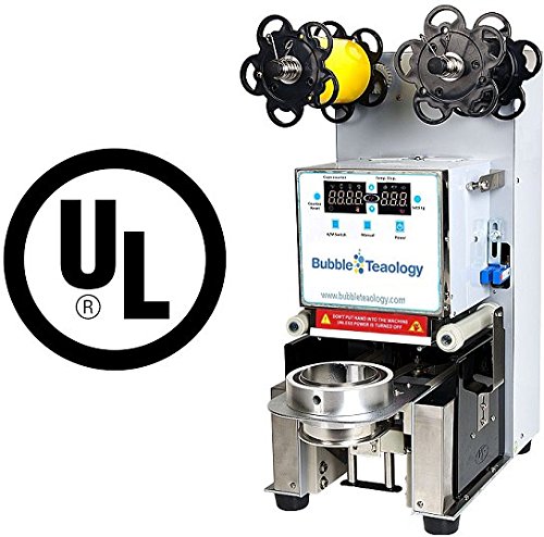 UL Automatic Bubble Tea Sealer Machine Electric Boba Cup Sealer Film LED Coffee