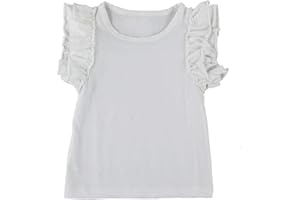 Wennikids Little Girls' Double Ruffle Solid Tank Top