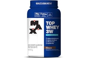 Top Whey 3W (900g) - Sabor Mais Performance - Chocolate, Max Titanium