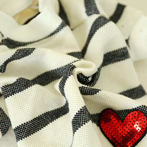 image for GorNorriss Pet Classic Black & White Stripes Love Printed Shirt, Dog S
