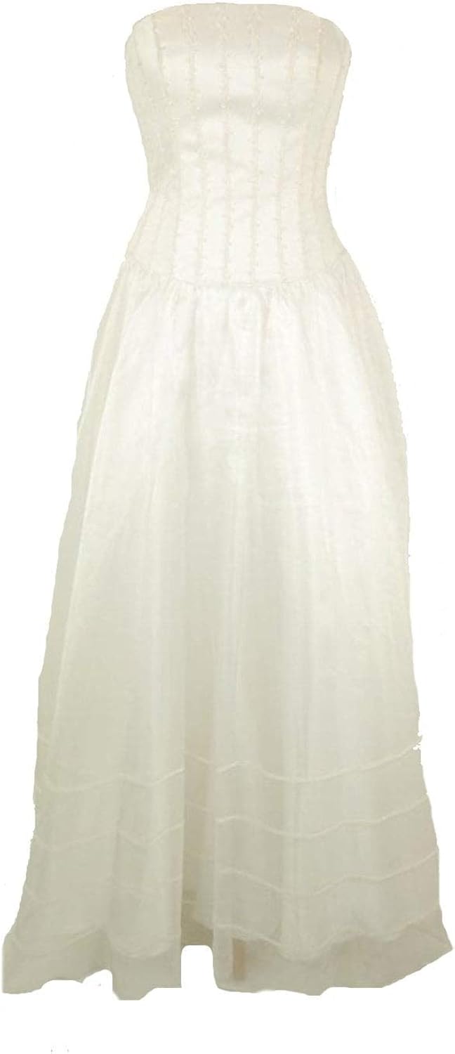 cream strapless dress