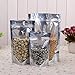 PABCK 100 Pack Stand Up Resealable Zipper Lock Bags Clear Front Foil Heat Seal Pouches Storage Package (9x14cm (3.5x5.5 inch))