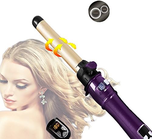 Vieschen Auto Hair Curler 360 Degree Rotation Titanium Styling Iron Digital Temperature Controller Ceramic Hair Tool (28MM)