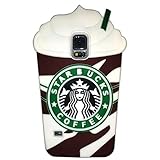 S5 Case,Galaxy S5 Case,Galaxy S5 Silicone Case,Tribe-Tiger Cartoon Starbucks Ice Cream Silicon Gel Rubber Case Cover Skin for Samsung Galaxy S5 i9600(Chocolates Cream)