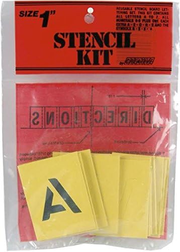 Decorcal1SK Reusable Stencil Lettering Kit, 1-Inch
