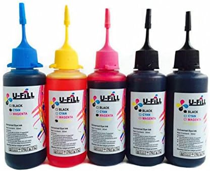 Canon 250 XL 251 XL Ink Cartridge Refill Kit for Pixma IP7220 MG5420 MG5422 MG5520 MG5522 MG5620 MG6620 MG6420 50ml Bottles (5 Pack)