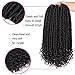 Gx Beauty 3Pcs/Lot Straight and Curly Faux Locs Goddess Locs Crochet Hair 16Inch Synthetic Crochet Braiding Hair Extensions 24Roots/Pcs(#1B)