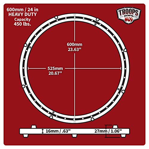 TROOPS BBQ Lazy Susan Turntable Ring Commercial Aluminum Lazy Susan