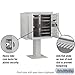 Salsbury Industries 3407D-06GRY 4C Pedestal Mailbox, Gray