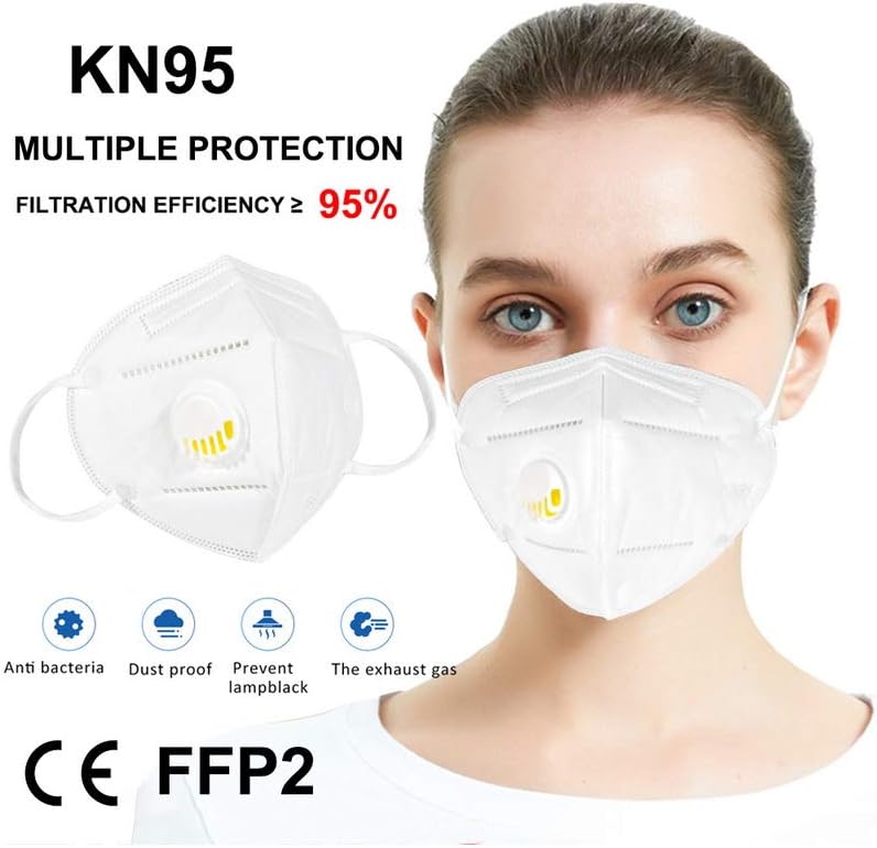 NEW 95% Protection, Anti-Dust M.AS.K, Ma-SK for v.i.r.u.s, KN_95 P.rotection,With Breathing Valve,Unisex 10 PCS