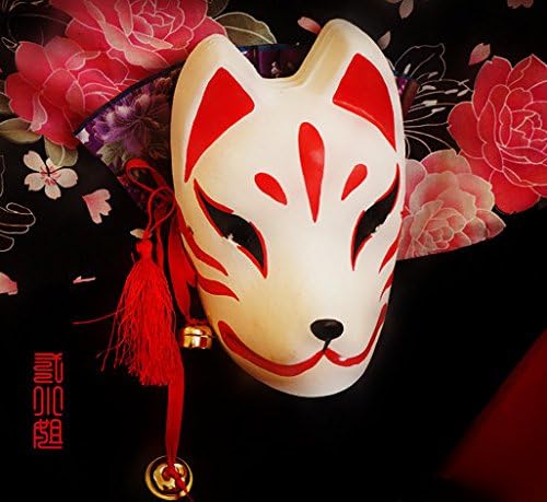 2015 - Full Face Japanese Style Hand-Painted Fox Kitsune Masquerade Masks Halloween Carnival Party for Children