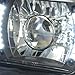 Set of 2Pcs 7X6 Inch Glass Lens Bult-In LED Black Housing Projector Headlight Lamps