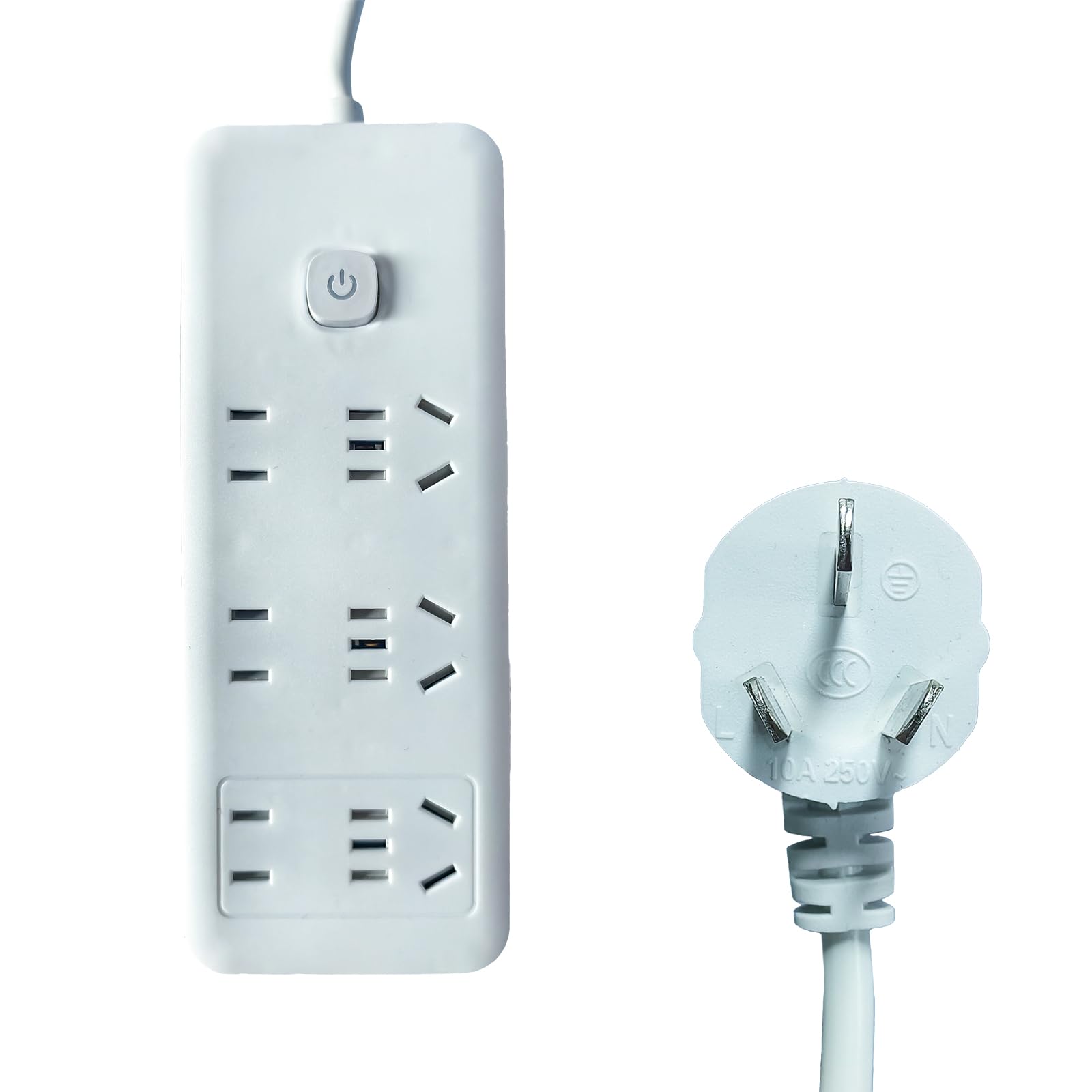 Photo 1 of 1 Pack Multi Plug Outlet Extender with Surge Protector, Use for Home Office School Dorm, White