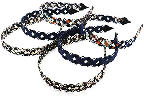 Rugjut Woven Pastel Colored Hairbands for Women Girls , 6 Pack