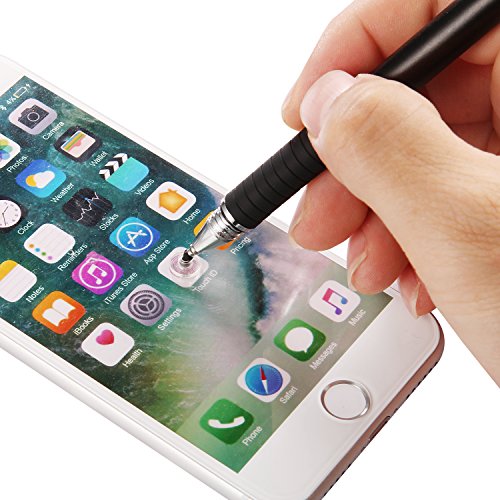 METRO Capacitive Stylus pen,Fiber & Disc 2in1,Fine point stylus tips,Additional 2 Replaceable thin point tips, Portable,Universal for touch screen/tablet/ipad mini/smartphone (Rose Gold)