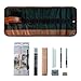 5A-AKKU 18pcs Sketch Pencils Charcoal Pencils for Drawing With Roll Up Canvas Carry Bag Charcoal Drawing Set Eraser Craft Knife Pencil Extender 29pcs in Total for Beginners Artist Student