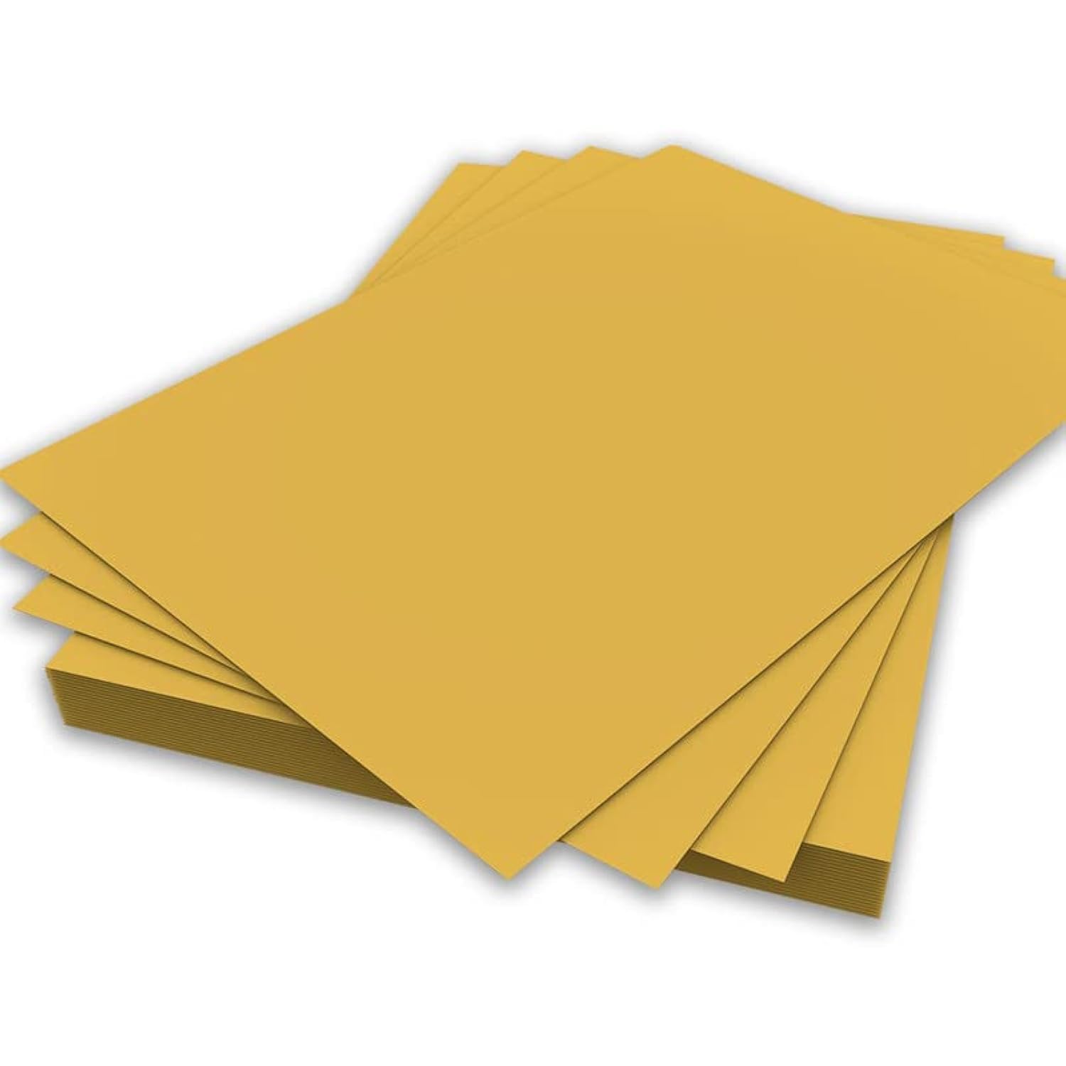 A4 Golden Yellow Colour Paper 80gsm Sheets Double Sided Printer Paper Copier Origami Flyers Drawing School Office Printing 210mm x 297mm (A4 Golden Yellow Paper - 80gsm - 50 Sheets) — image 1