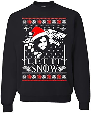 Tutiinca Let It Snow Jon Snow Christmas Sweater, Funny Christmas Sweater, GOT Christmas Sweatshirt.