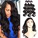 YAEONS Hair 10A Pre Plucked 360 Lace Frontal With Bundles Brazilian Virgin Human Hair Body Wave 3 Bundles With 1PC 360 Free Part Lace Frontal(10+12 14 16)