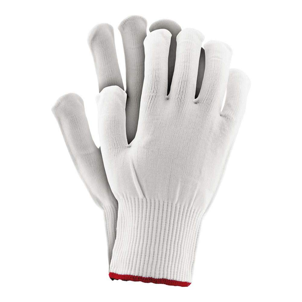 Reis Rpoly8 Protective Gloves, White, 8 Size, Pack of 12