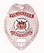 HWC VOLUNTEER FIREFIGTHER Nickel Badge Shield with Full Color Seal