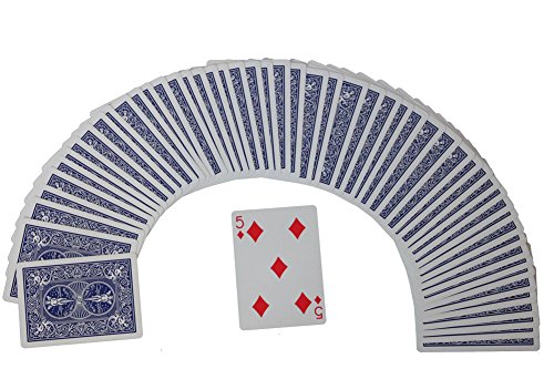 Rock RidgeOne Way Forcing Deck for Magic Tricks, Blue 5 of Diamonds