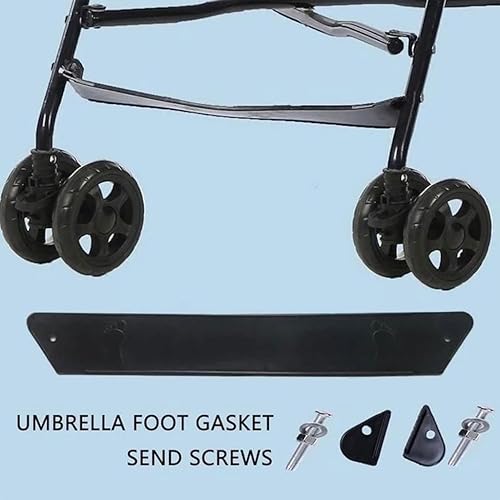 2Pcs Black Stroller Footrest Replacement Adjustable Stroller