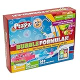 Playz DIY Make Your Own Soap Science Lab Kit with Fun Bubble Formulas! - 18+ STEM Experiments, 36 Page Laboratory Guide, and 14+ Tools & Ingredients for Girls, Boys, Teenagers, & Kids