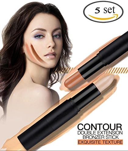 Double Extension Contour Stick with 10 Colors Cream Contour and Highlighting Makeup Kit Concealer Stick Contouring Foundation Cosmetics