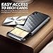 iPhone X Wallet Case, Clayco Argos Series Premium Hybrid Protective Wallet Case Credit Card Slot Holder for Apple iPhone X 2017 (Black)