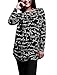 Allegra K Women's Stylish Long Sleeve Letter Prints Slipover Knit Shirt Black M