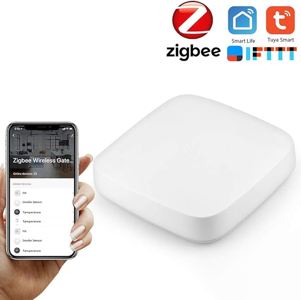 Gesh Alimentado por Tuya ZigBee Smart Gateway Hub Smart Home Bridge TuyaSmart Life APP Centro de control remoto WIFI y conexin de cable de red para todos los productos inteligentes Tuya ZigBee 3 0