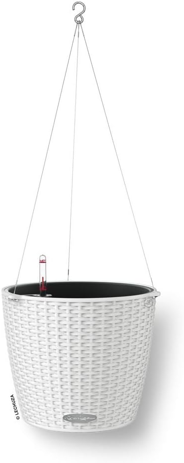 blumenampel weiß kunststoff