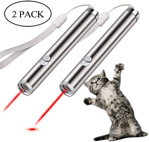 DJLP 2 Pack 3 in 1 Multi Function White Red UV LED Light for Mini Aluminum LED Flashlight,Cat Laser Light Pointer Toy and Spot Counterfeit Money