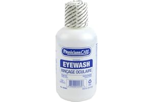 First Aid Central 100485 PhysiciansCare Emergency Eye Wash Solution, Made in Canada, 16 Oz. Bottle