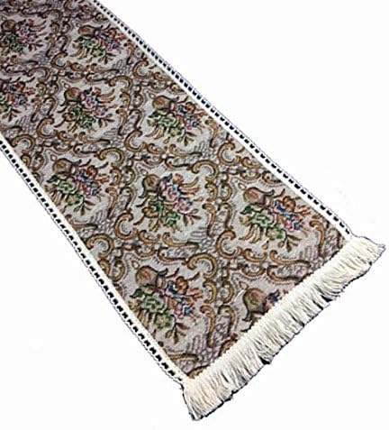 linen702 Tapestry Chair Arm Covers, Chair Backs, Settee Backs and Table Runner in Brown and Beige (12 x 45 inch TABLE RUNNER (54105))