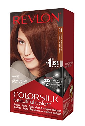 Revlon colorsilk haircolor, dark auburn