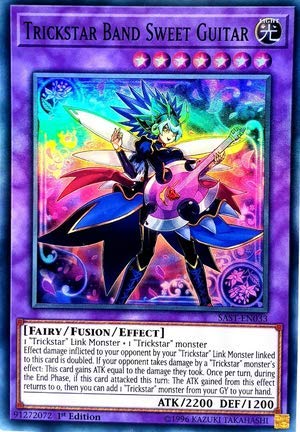 Yu-Gi-Oh! - Trickstar Band Sweet Guitar - SAST-EN033 - Savage Strike - First Edition - Super Rare