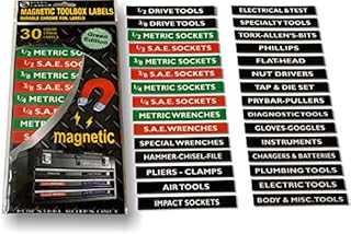 Magnetic Tool Box Organizer Labels Green Edition Organize Boxes