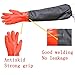 2 Pairs Long Working Durable Waterproof PVC Knitted Gloves with Cotton Lining Fishing Operation Resistant Garden Gloves Agricultural Gloves-Large Gloves