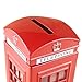 BeeSpring Red Phone Booth Delicate Britain Metal Alloy Money Coin Spare Change Piggy London Street Red Telephone Booth Bank Souvenir Model Box Jar Piggy Bank Red Phone Booth Box Moneybox-5.5