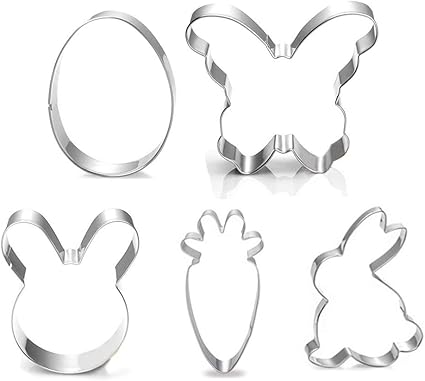 Amazon イースタークッキーカッター5点セット 卵 イースターバニー うさぎの顔 蝶 イースターパーティー ベーキング ケーキデコレーション用 Xybags クッキー型 通販