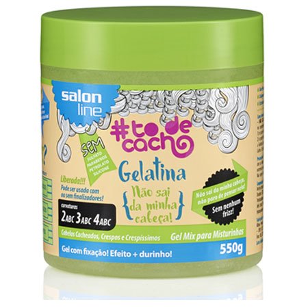 Linha Tratamento (#ToDeCacho) Salon Line - Gelatina Nao Sai Da Minha Cabeca! 550 Gr - (Salon Line Treatment (#Curls) Collection - Cant Get You Off My Head! Gelatin Net 19.4 Oz)